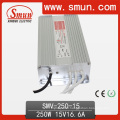 250W 15VDC 17A Switching Power Supply LED Driver IP67 Waterproof